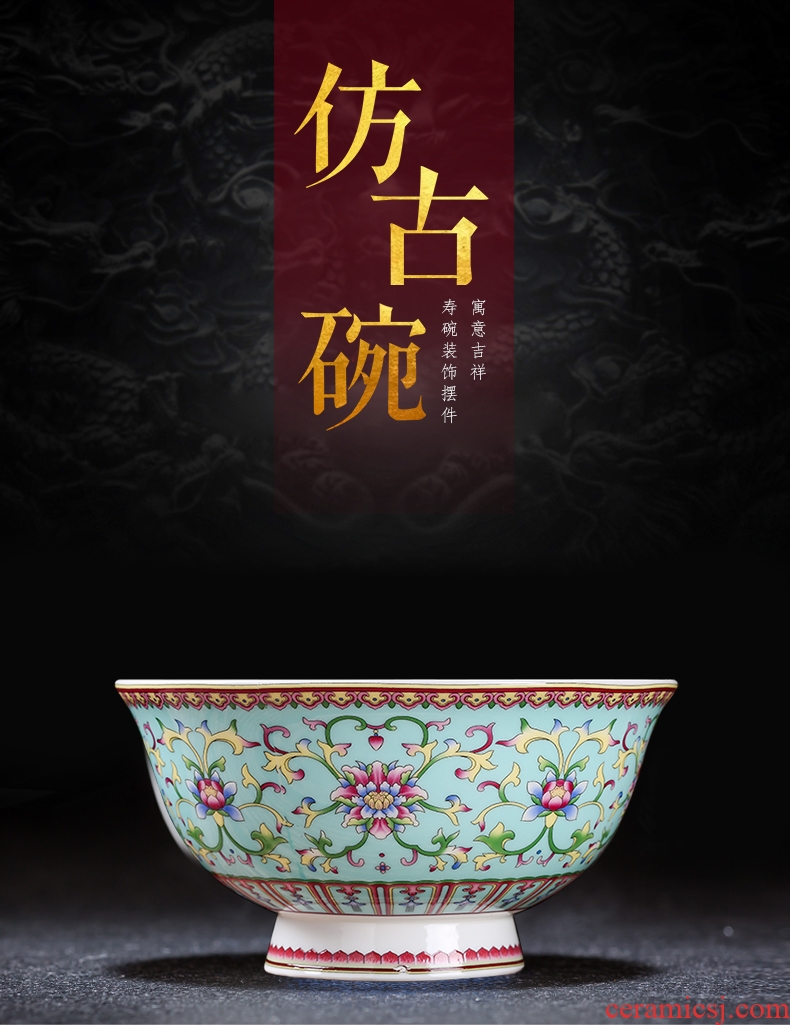Chinese style bone bowls home eat rice bowl 5 inches tall rice bowls large-sized ceramic porridge big bowl of soup bowl bubble rainbow noodle bowl