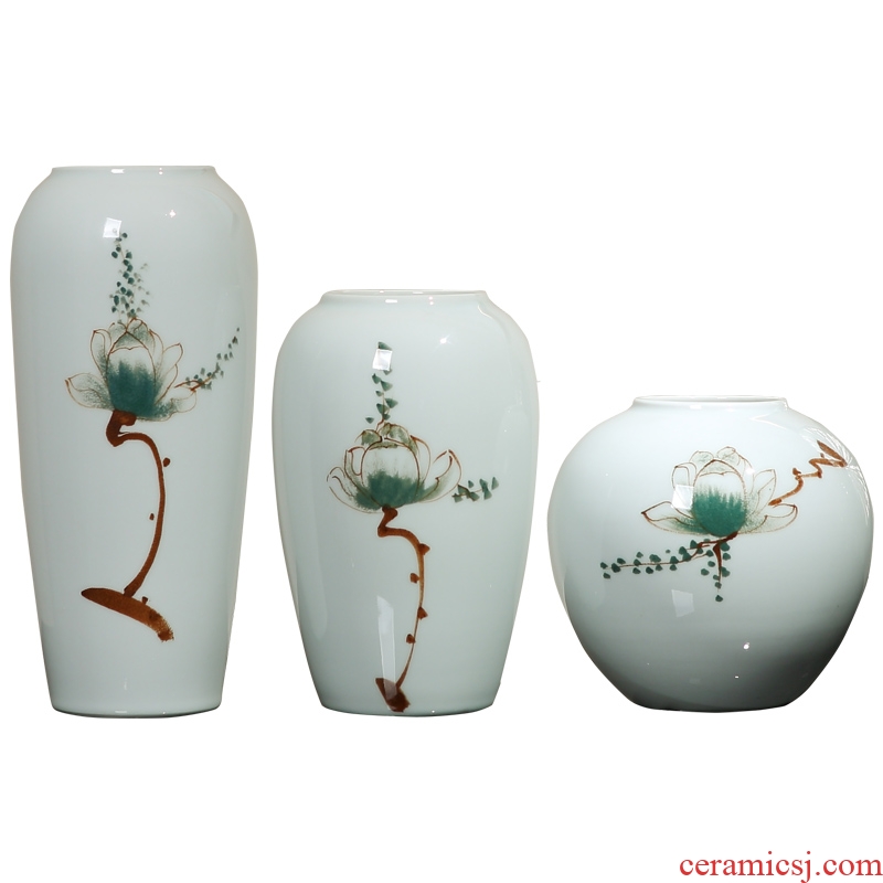 Contemporary and contracted ceramic vases, flower arranging dried flower restaurant TV ark place to live in the sitting room porch decoration decoration