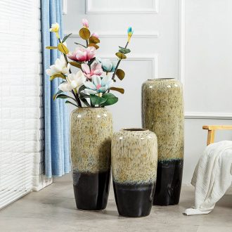 Jingdezhen ceramic vase landing large contemporary and contracted sitting room porch decorative dried flower arranging flowers is placed a large household