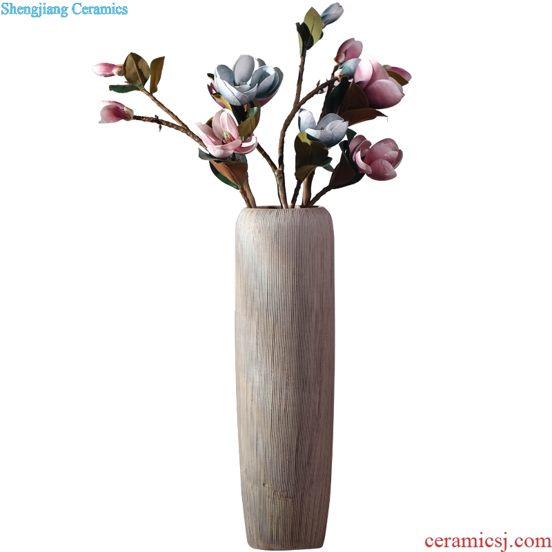 Jingdezhen ceramic vase Chinese style restoring ancient ways is the sitting room porch large landing simulation flower flower arranging dried flowers suit furnishing articles