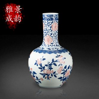 Jingdezhen blue and white ceramics celestial antique porcelain vase sitting room place household decoration modern TV ark