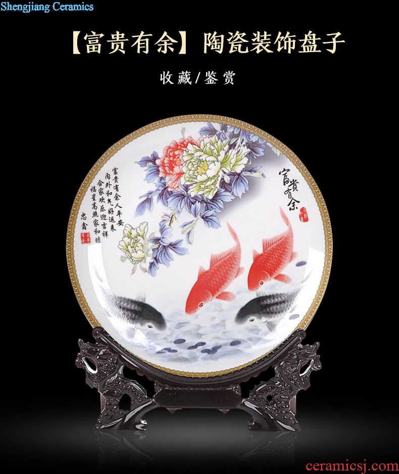 Scene, jingdezhen ceramic decoration plate sit plates new well-off Chinese domestic act the role ofing handicraft furnishing articles