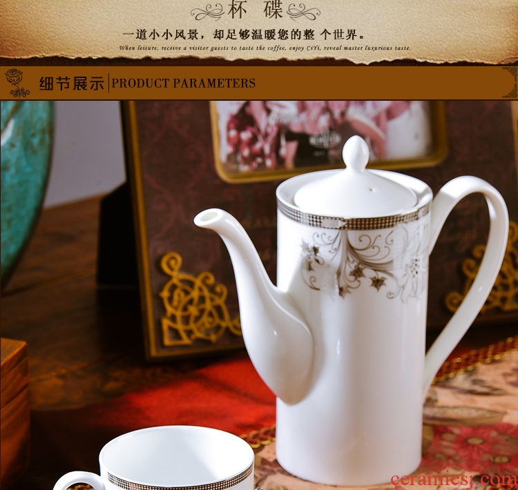 Ceramic coffee cup sets phnom penh European contracted bone porcelain coffee cup tea cups and saucers afternoon tea set
