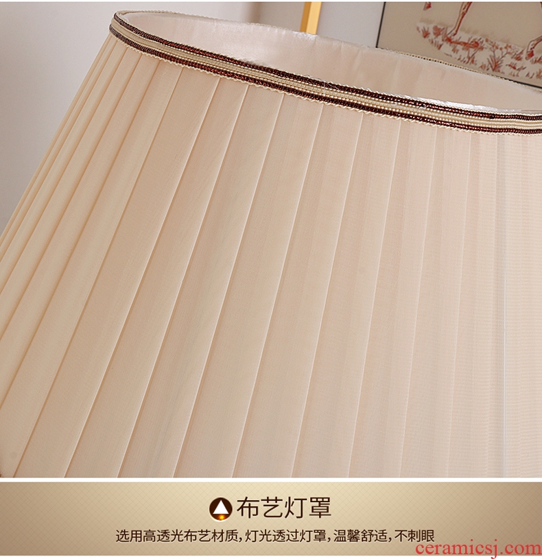 Desk lamp of bedroom the head of a bed lamp, contemporary and contracted creative household adjustable light sweet romance Chinese style wedding celebration of ceramic lamp