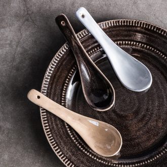 Ijarl million jia household ceramics tableware spoon spoon European spoon contracted dessert porcelain scoop restoring ancient ways