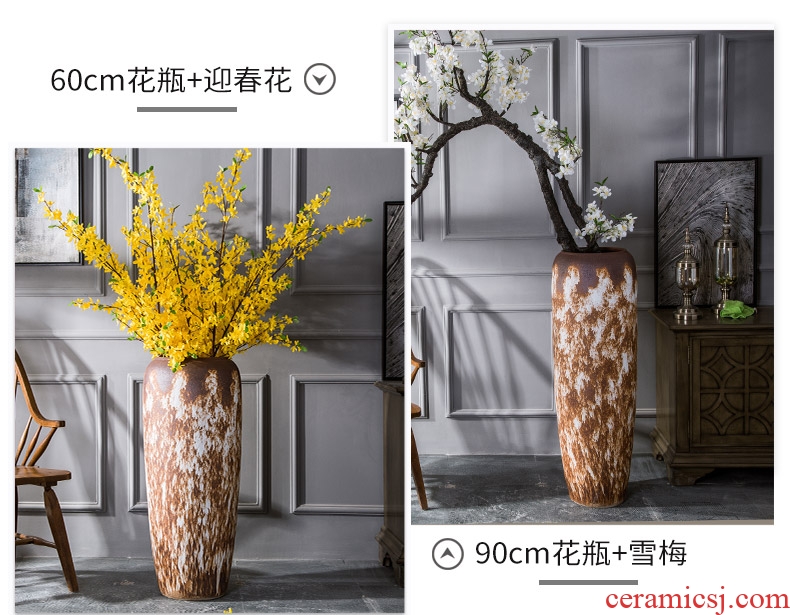 Jingdezhen ceramic floor to restore ancient ways do old large vases, pottery flower arrangement sitting room hotel villa home soft decoration