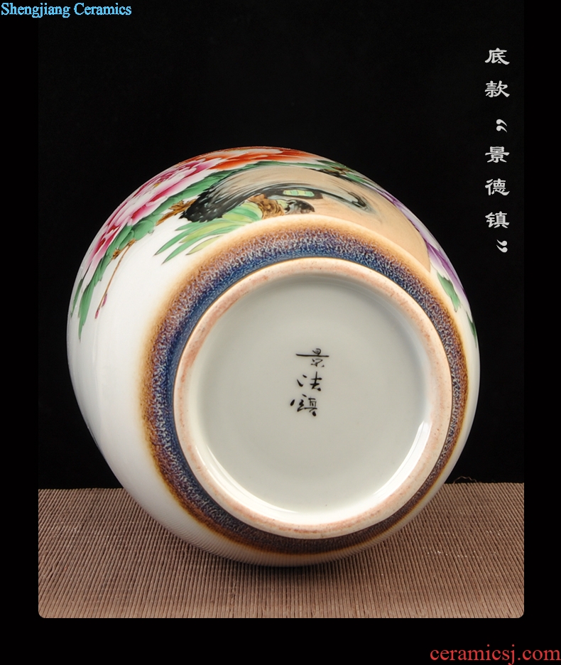 Jingdezhen ceramics new Chinese hand-painted dried flower vases, flower arrangement bedroom household furnishing articles the sitting room porch decoration