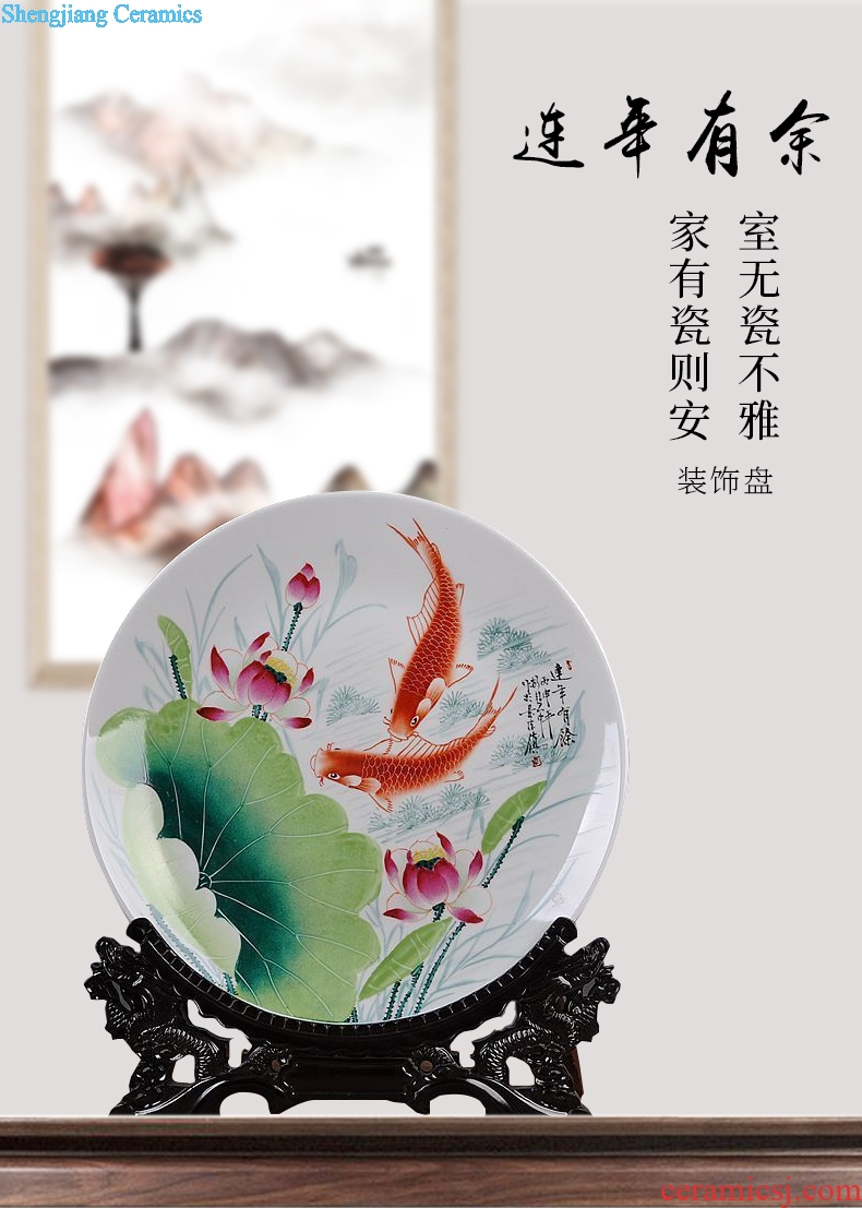 Scene, hang dish jingdezhen ceramics decoration plate of hand-painted has successively more than sit plate handicraft furnishing articles