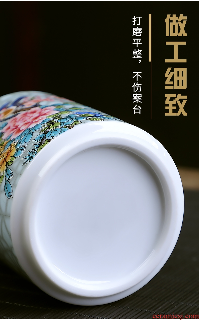 HaoFeng enamel sealing ceramic gift boxes of tea caddy coloured drawing or pattern box travel warehouse storage tank pu 'er tea pot POTS