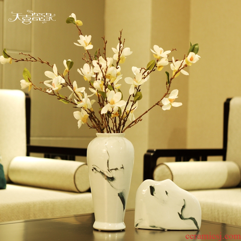 Creative new Chinese style ceramic vase example room TV ark place the sitting room porch table flower arranging, soft adornment