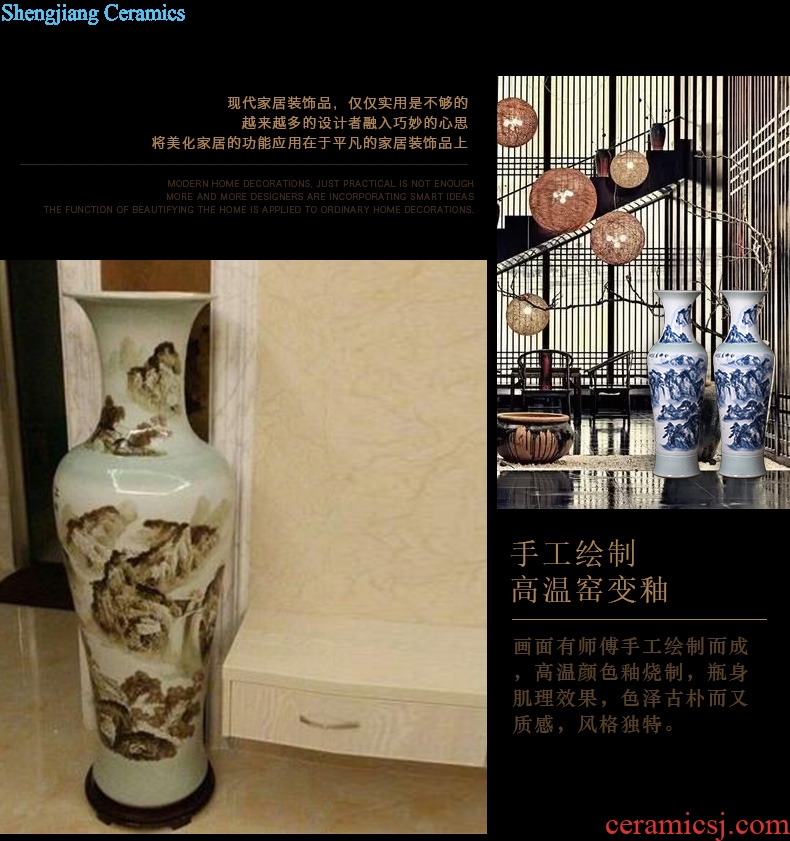 Jingdezhen ceramics big vase 1 meter landing home sitting room TV ark hotel porch place large vase