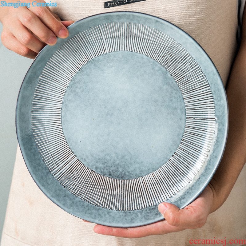 Ijarl million jia creative personality American Korean ceramic plate plate good beefsteak all the plates