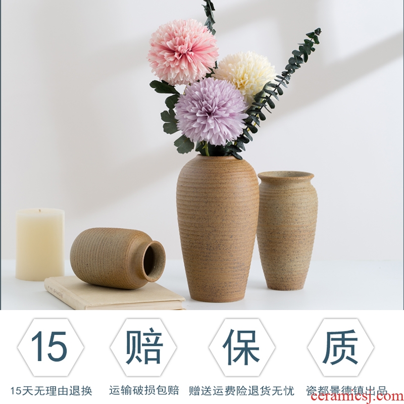 Soil ceramics floret bottle sitting room place dried flower arranging flowers hydroponic flowers home office decorations of Chinese style flower implement