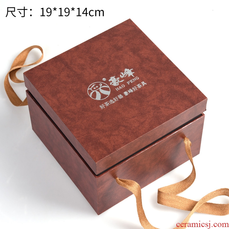 Caddy HaoFeng elder brother kiln ceramic seal tank storage tanks tieguanyin store receives puer tea pot of gift boxes