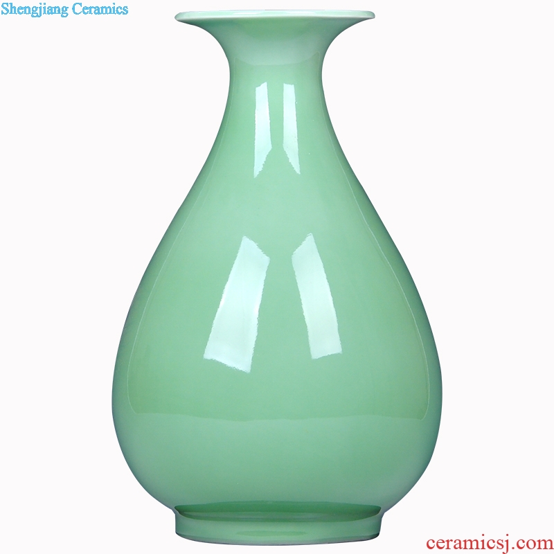 Jingdezhen ceramics shadow celadon glaze color mini floret bottle of modern household act the role ofing is tasted sitting room place process