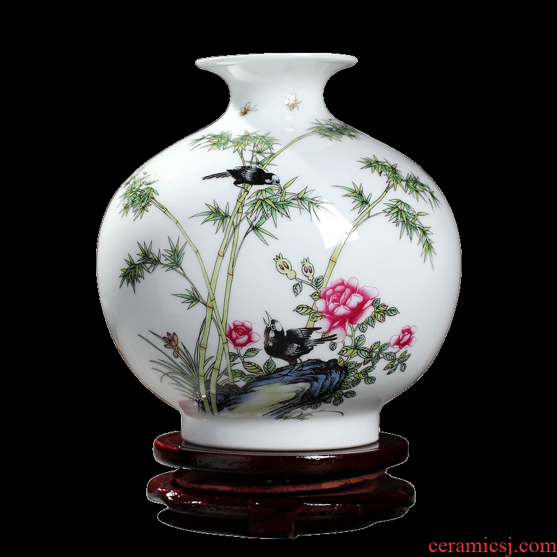 Creative vase furnishing articles sitting room flower arrangement of jingdezhen ceramics dried flowers white ins small wind home decoration arts and crafts