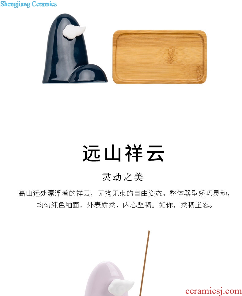 Tang dynasty ceramics yunshan joss stick inserted home portable indoor teachers tea fragrance manually furnishing articles