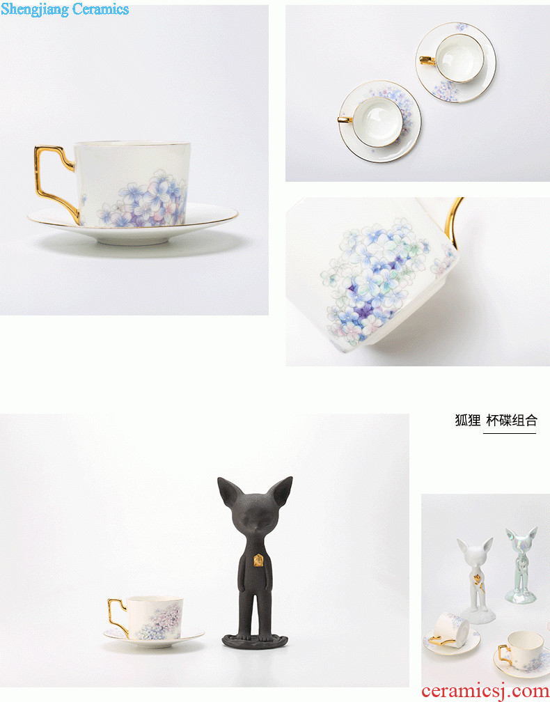 The fox opens to booking a 】 【 creative tea pet home decoration ceramic tea set tea ceremony decorative furnishing articles