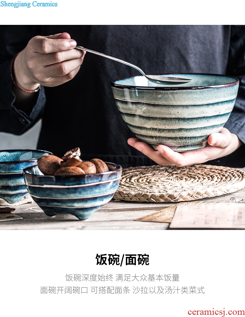 Dishes suit household to eat bowl chopsticks ins creative personality Nordic ceramic bowl, plate tableware Chinese noodles in soup bowl