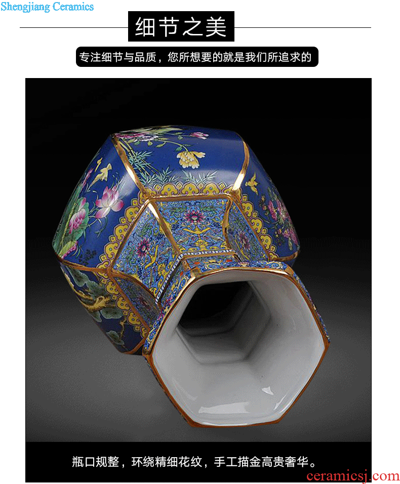 Scene, jingdezhen ceramic vases, antique enamel pastel color vase crafts home furnishing articles