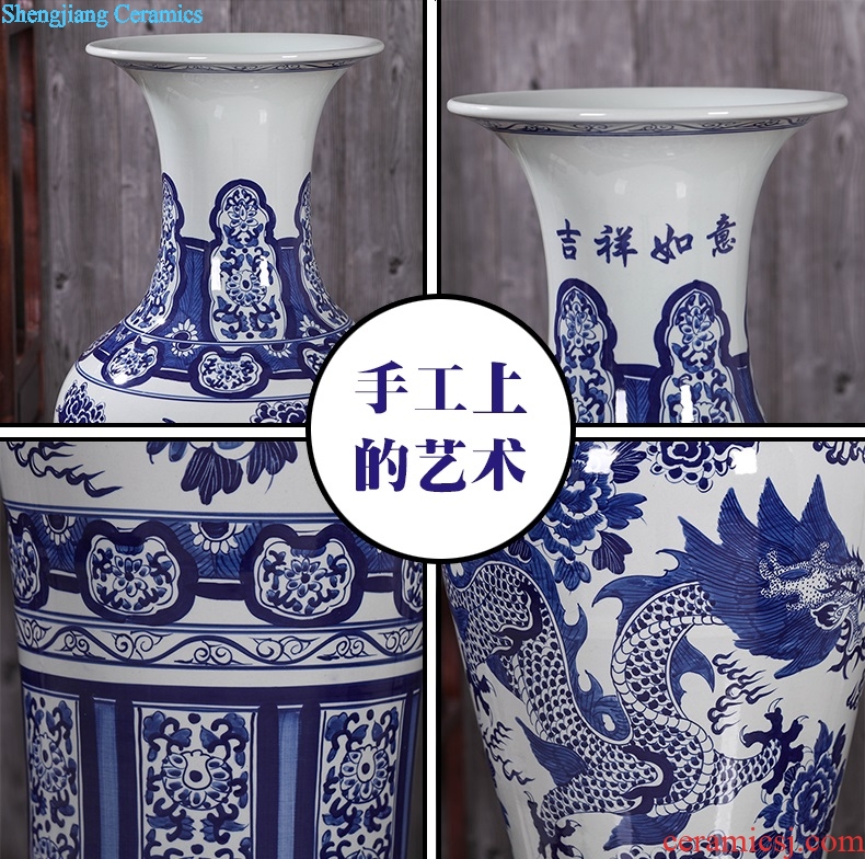 Jingdezhen ceramics vase archaize sitting room porch TV ark of large blue and white porcelain vase furnishing articles ornaments