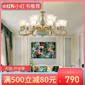 All copper pendant contracted sitting room lamps and lanterns of double entry floor bedroom villa hall restaurant dining room of the light ceramic chandeliers
