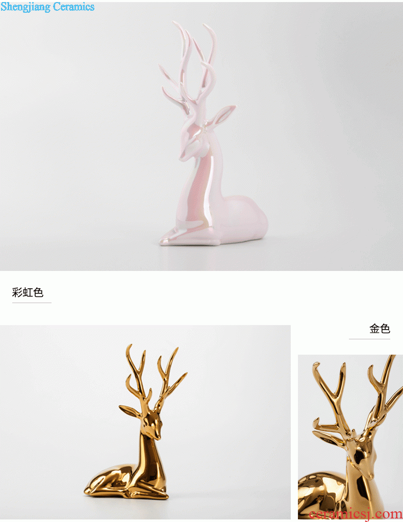 High Angle deer creative tea pet home decoration ceramic tea set tea ceremony decorative furnishing articles