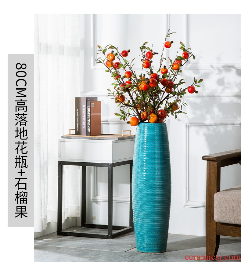 Ceramic light of large vase luxury furnishing articles dried flower arranging flowers home decoration blue glaze the sitting room porch european-style decoration