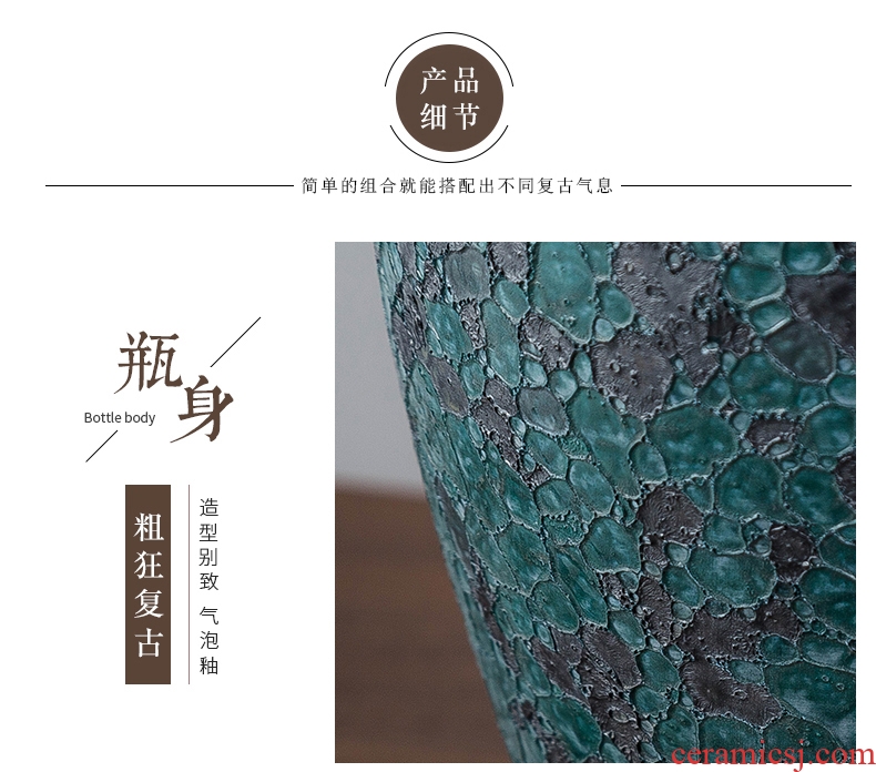 Ancient ceramics vase dried flower vase planting of contemporary and contracted sitting room adornment wine furnishing articles creative flower arranging