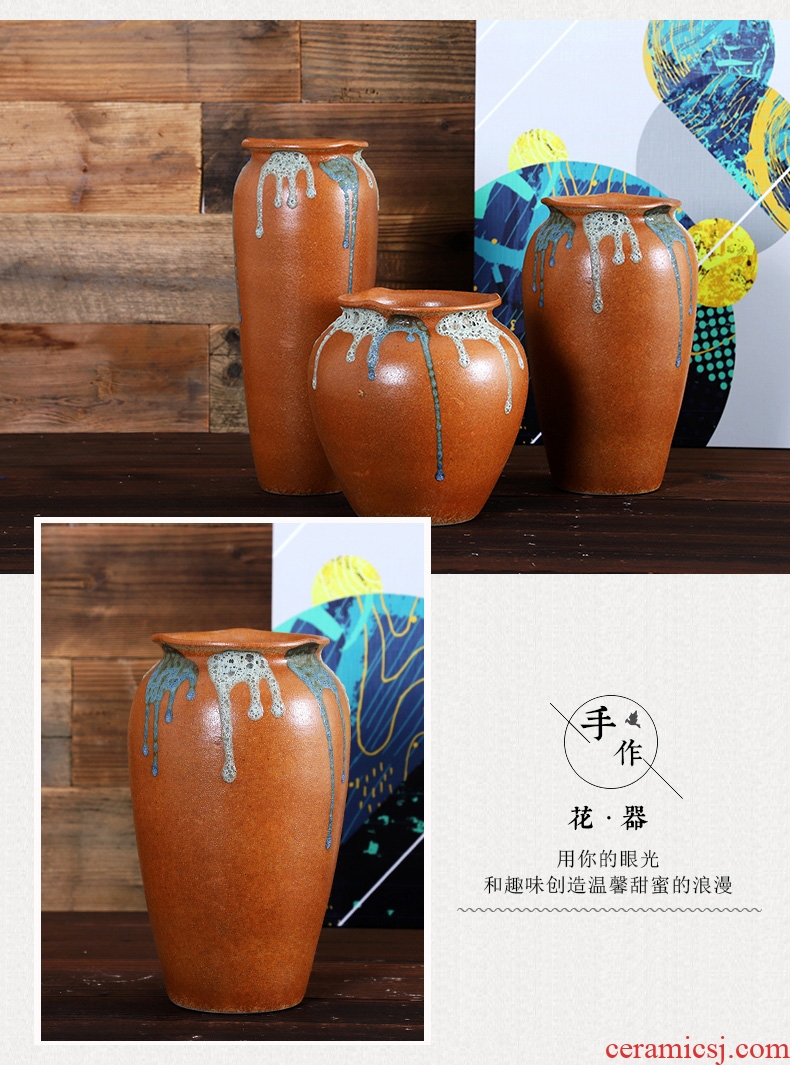 Jingdezhen ceramics vase creative flower arranging flowers hydroponics container flowerpot desktop decorative dried flowers flower arrangement furnishing articles