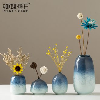 Jingdezhen vase furnishing articles contemporary and contracted sitting room table flower arranging dried flower decoration decoration Nordic household ceramics