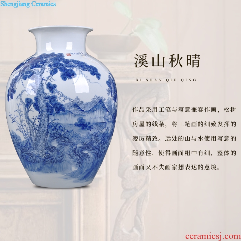 Jingdezhen ceramics famous masterpieces hand-painted porcelain bottles of household adornment handicraft furnishing articles sitting room decoration