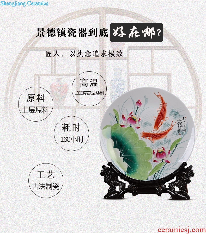 Scene, hang dish jingdezhen ceramics decoration plate of hand-painted has successively more than sit plate handicraft furnishing articles