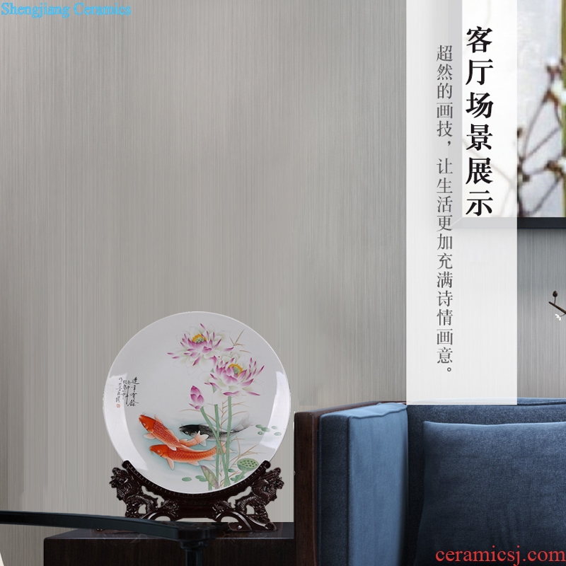 Scene, hang dish jingdezhen ceramics decoration plate of hand-painted has successively more than sit plate handicraft furnishing articles