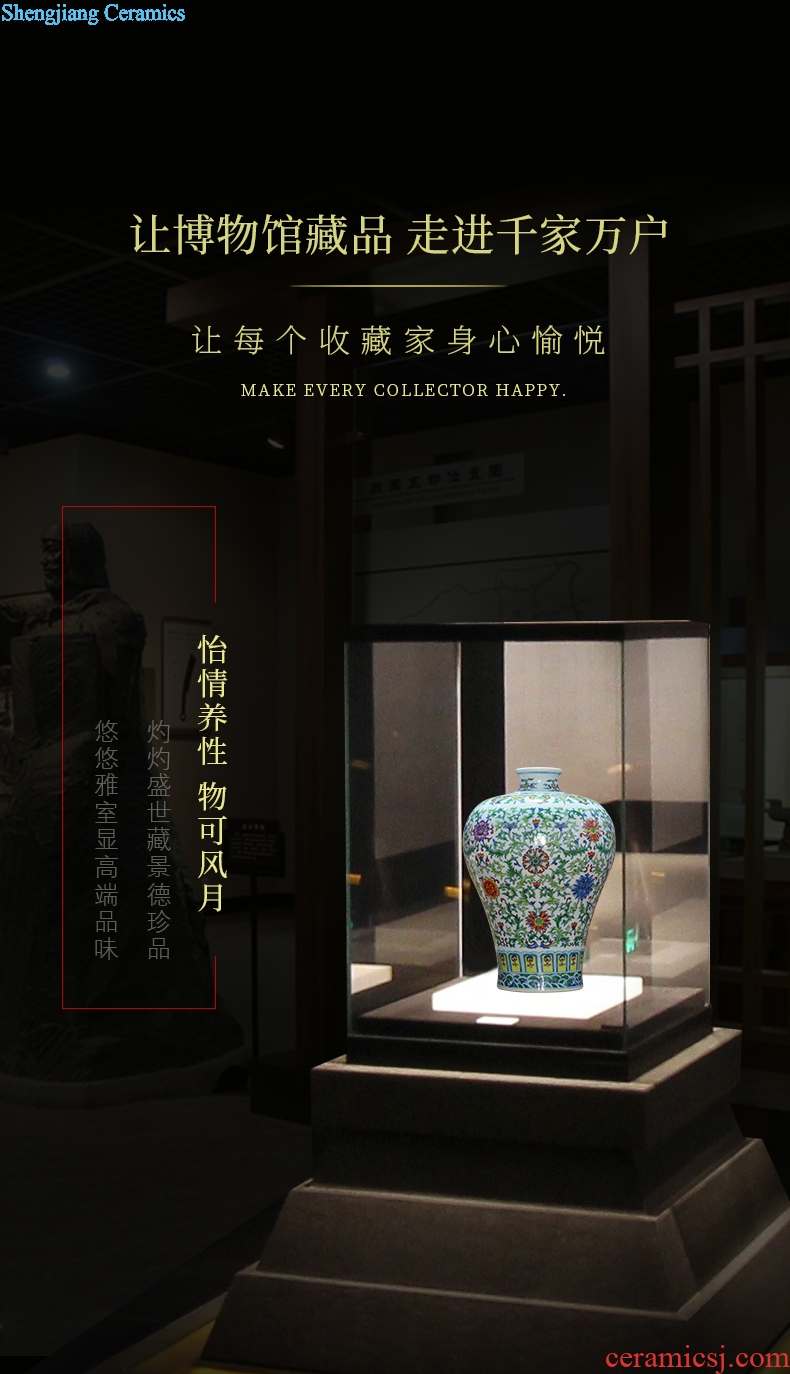 Jingdezhen ceramics archaize qing qianlong enamel colour hand-painted vase Chinese crafts are sitting room design