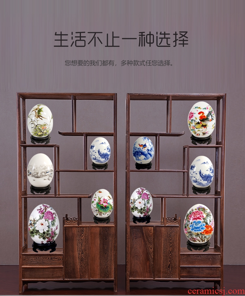 Creative f egg wine cabinet office furnishing articles jingdezhen chinaware the sitting room porch rich ancient frame handicraft ornament