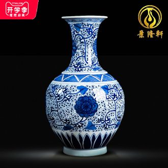 Jingdezhen ceramics hand-painted porcelain bound lotus flower crafts home sitting room adornment ark furnishing articles office