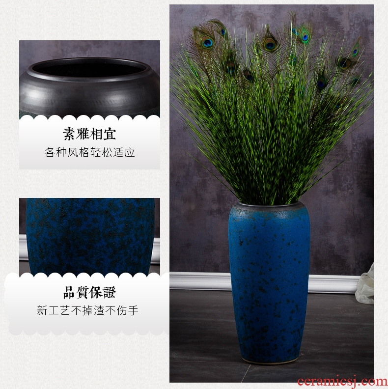 Landing a large ceramic vase furnishing articles contracted and contemporary sitting room dry flower arranging flowers restore ancient ways the hotel villa decoration POTS
