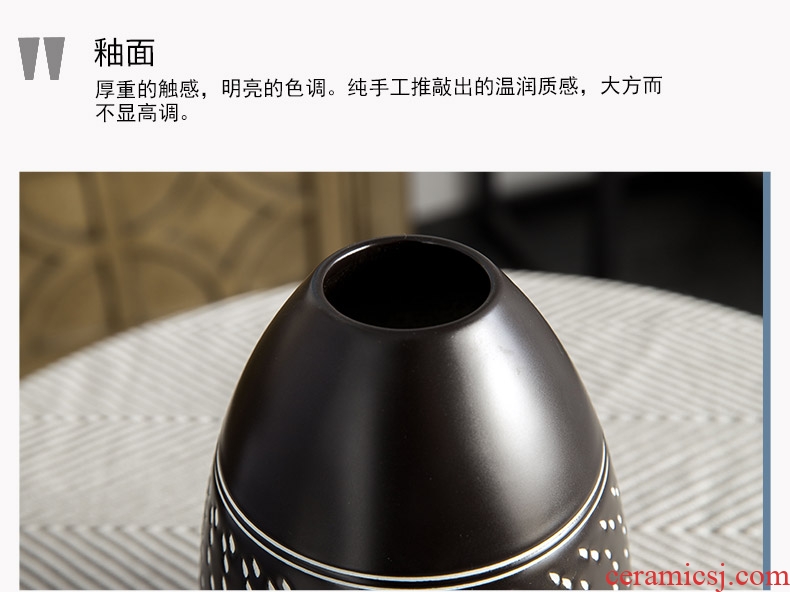 Jingdezhen ceramic creative floret bottle Nordic dried flower adornment place to live in the sitting room TV ark decoration arranging flowers