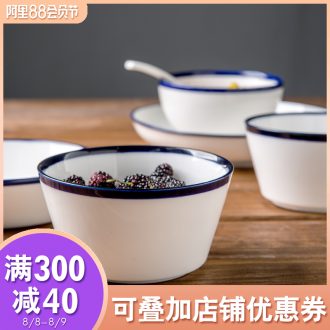 Ijarl million jia household conical children eat bowl contracted microwave tableware ceramic dessert bowl bowl