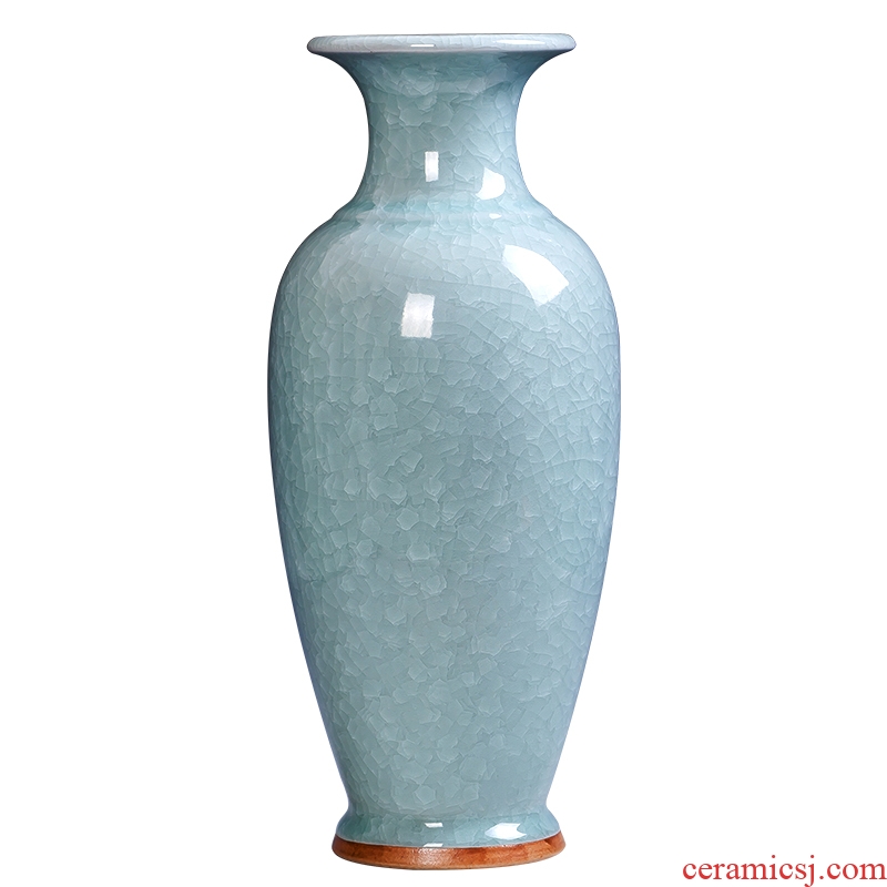 Jingdezhen ceramics archaize crack jun porcelain glaze borneol flower vase household XuanGuang sitting room adornment is placed
