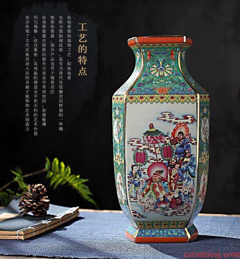 Jingdezhen ceramic vase furnishing articles Chinese flower arranging office wine rich ancient frame TV ark c7XfQ9Wc sitting room