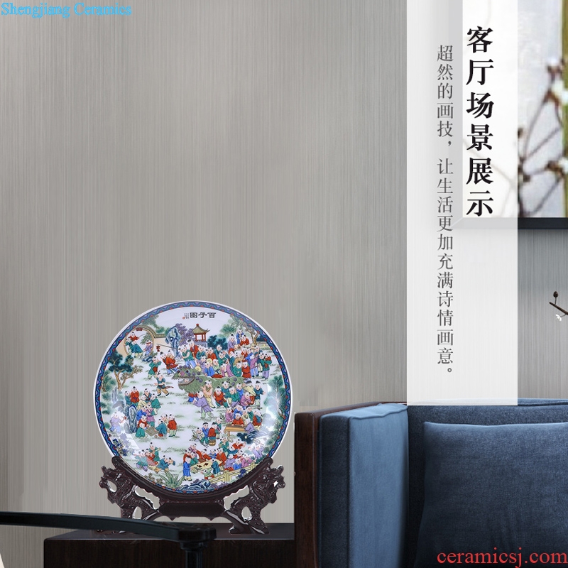 Jingdezhen ceramics Chinese style household act the role ofing is tasted handicraft sitting room porch decoration decoration plate plate of the ancient philosophers diagram