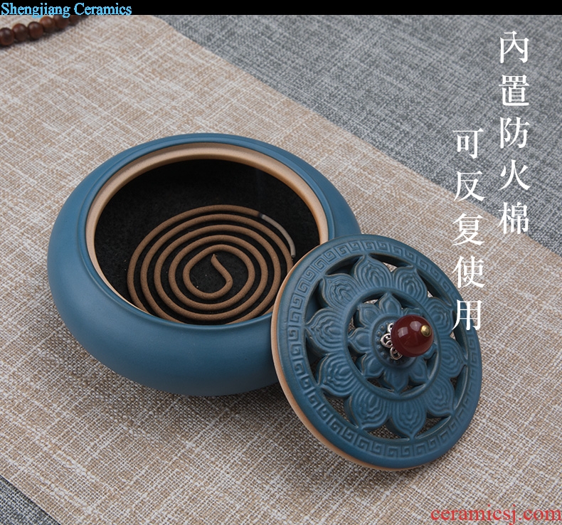 Tang dynasty Buddha lotus buddhist heart ceramic disc censer anddrunkenness indoor carefully-selected spice for household aroma stove
