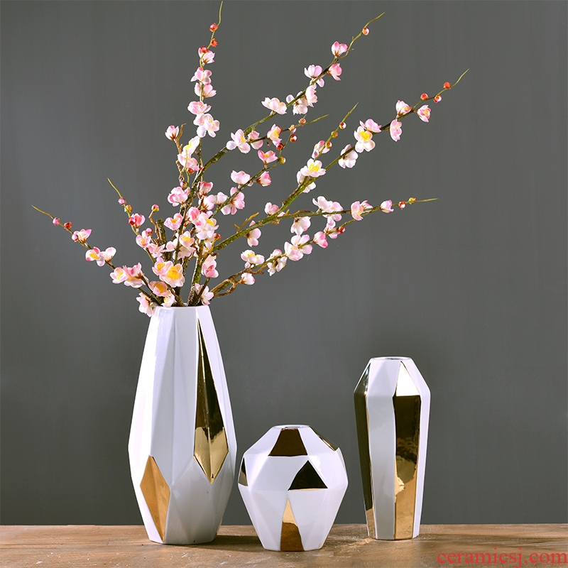 Nordic light much simulation soft adornment contracted household vase bouquets of dry suit sitting room porch ceramic wine furnishing articles