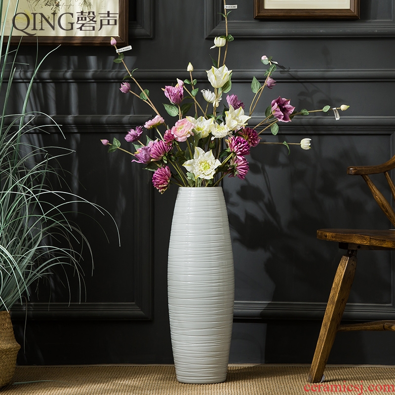 Large vase furnishing articles contemporary and contracted sitting room TV ark home decoration white ceramic flower arranging flower vases