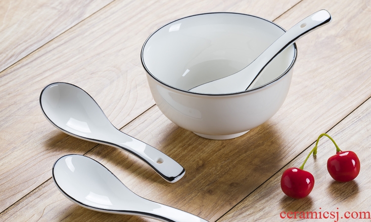Jingdezhen new 10 small spoon household spoons ceramic bone porcelain spoon spoon ladle spoon microwave oven