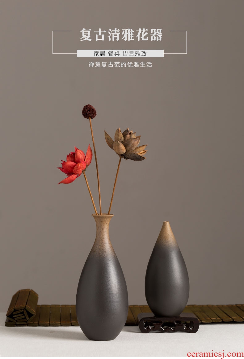 Chinese style restoring ancient ways is sitting room dry flower arranging flowers flower exchanger with the ceramics ancient home decoration elegance porch TV ark