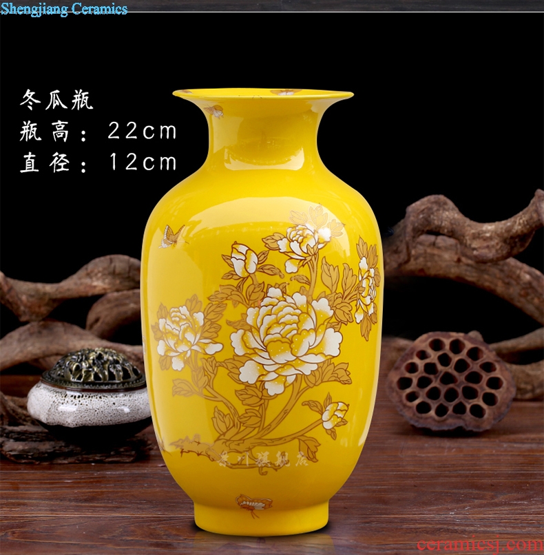 Chrysanthemum patterns and floret bottle of jingdezhen ceramics flower home mesa of contemporary sitting room adornment is placed