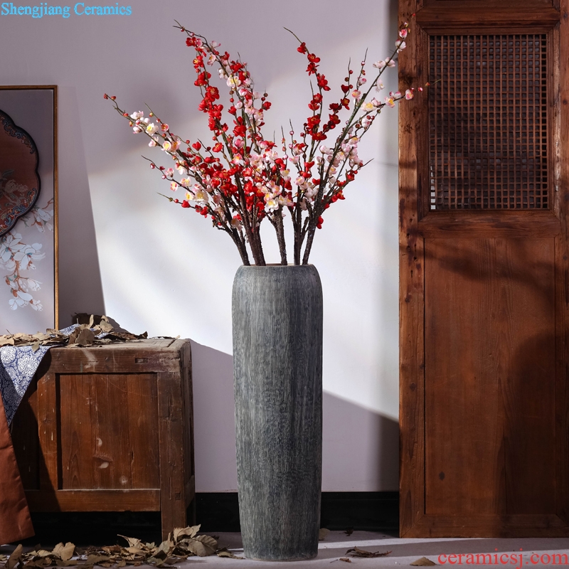 Jingdezhen ceramic vase landing simulation flower suit sitting room porch large Chinese style restoring ancient ways is contracted flower arranging furnishing articles